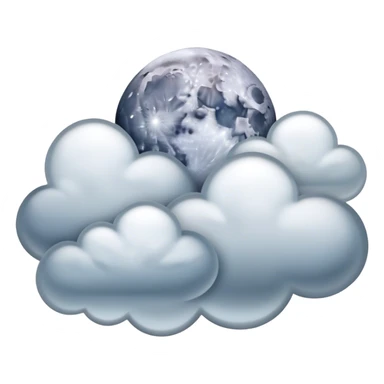 Moonlight and clouds with beautiful finish  sticker
