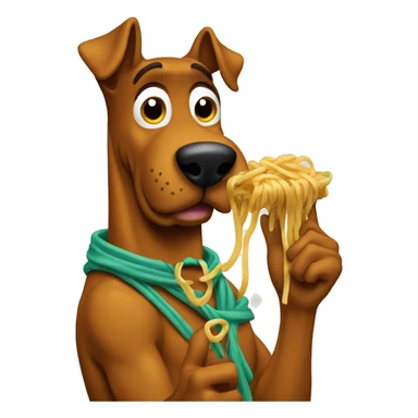 Scooby doo eating spaghetti  sticker