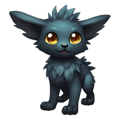 Cute cool fantasy dark-themed animal hybrid Fakemon full body sticker