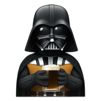 Dark Vador qui boit de la bière sticker