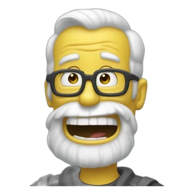 Homère Simson mort de rire sticker