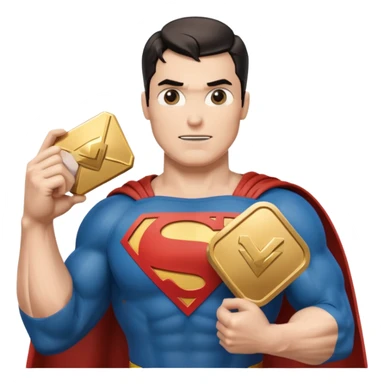superman flexing youtube golden play button sticker