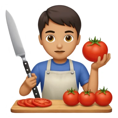 kfine chopping a tomato sticker