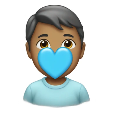 a baby blue heart  sticker