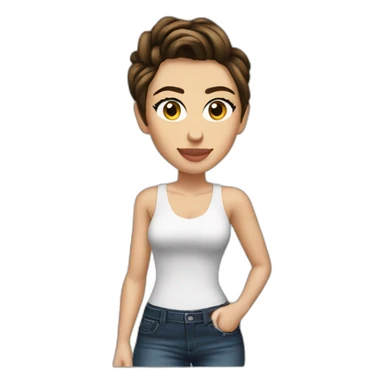 Somewhat detailed Brunette miley cyrus sticker