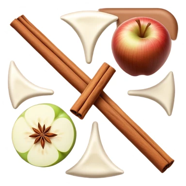 White and milk chocolate with apple and cinnamon  sticker