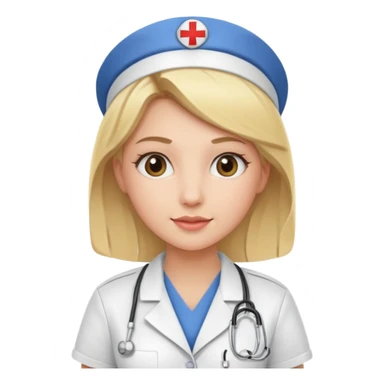 blonde pretty nurse sticker