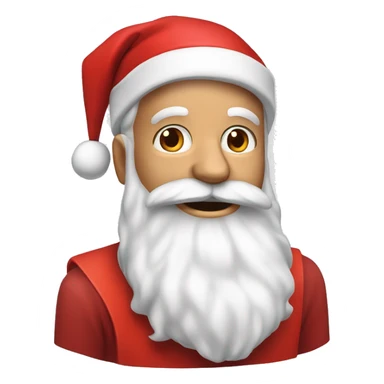 père Noël avec cadeau est costume rouge et barbe blanche sticker