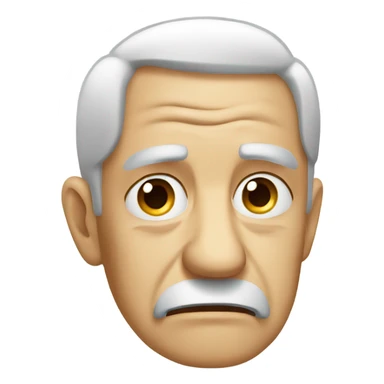 Old man crying sad sticker