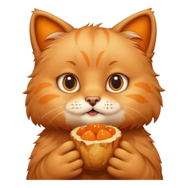 Cute cate eating a real bear sticker