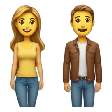 Un homme et femme qui s'embrassent sticker