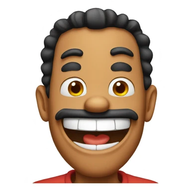 red goofy emoji sticker