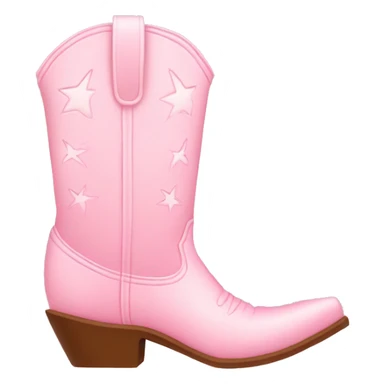 light pink cowboy boot sticker