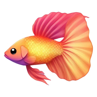 Sunset gradient beta fish sticker