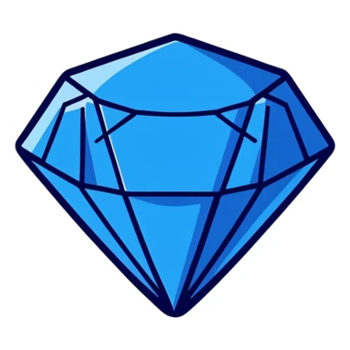 sapphire gemstone with facets sticker