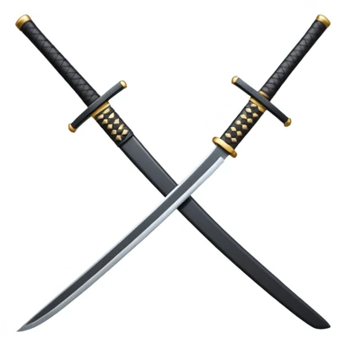 single black katana sticker