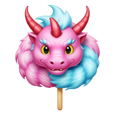 Chinese dragon-shaped cotton candy art sticker