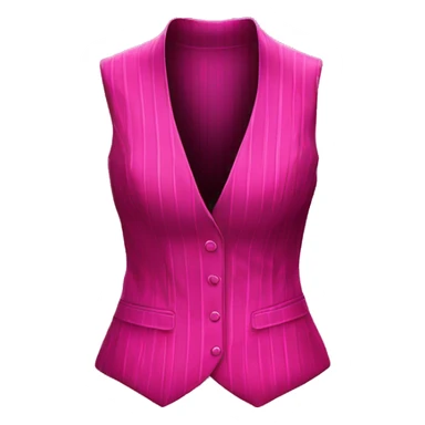 Realistic isolated hot pink and magenta pinstriped feminine fashion hater top vest. sticker