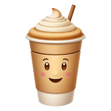 karak chai in a simple paper cup, warm tea color, minimal background, inspired by reference photos, apple emoji style sticker