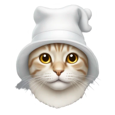 cat with a wite hat sticker