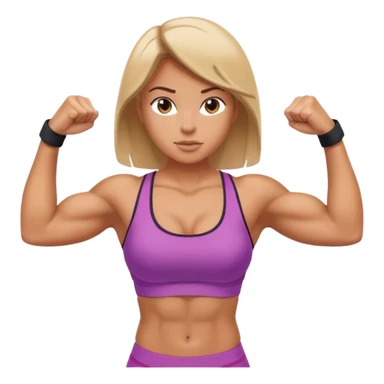 girl working out arms sticker