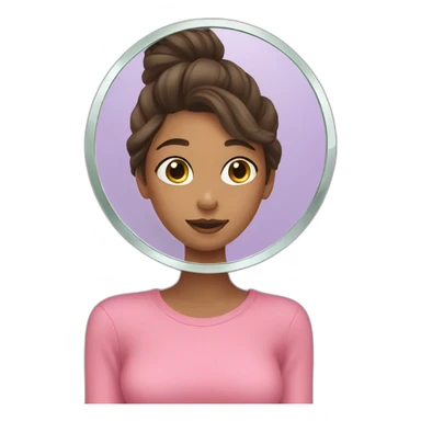 Girl who is taking a mirror-selfie sticker