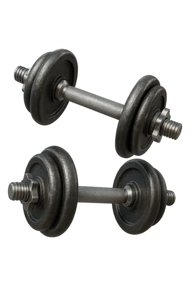 manubri da palestra fluttua in aria, iperrealistica 4k sticker