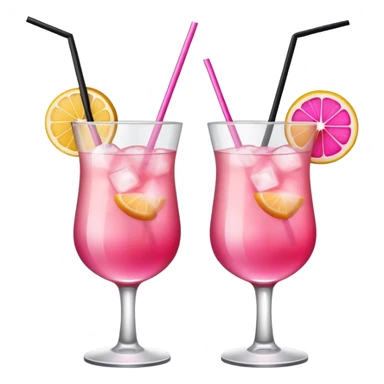Two pink cocktails cheers sticker