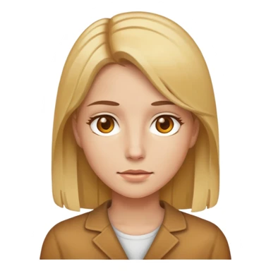 Peau blonde cheveux chatain yeux miel sticker