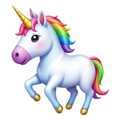 unicorn farting rainbow emoji sticker