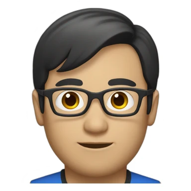 sport Moderator with dark hair and glasses  sticker