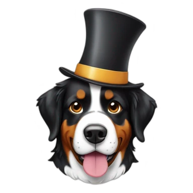 bernese mountain dog with a cooking  chef top hat sticker