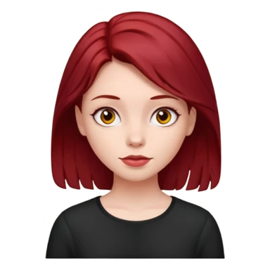girl with dark red hair sticker