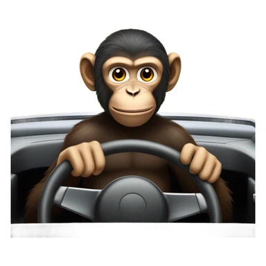 monkey driving a hellcat sticker