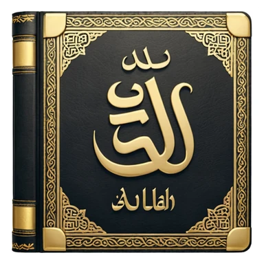 Quran closed book and Allah written in it sticker