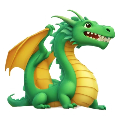 A dragon at the beach  sticker