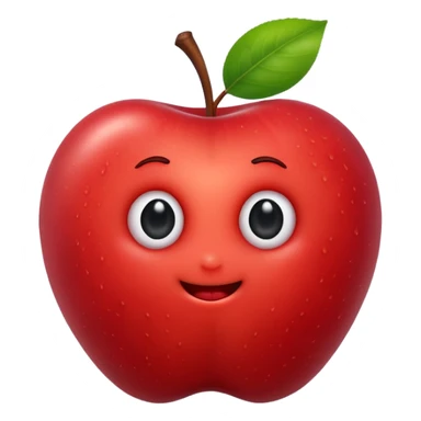 a Worm peeking from apple sticker