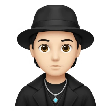 time traveler in black clothes sticker