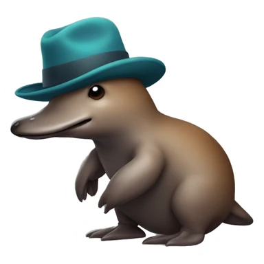 cute Platypus with hat  sticker