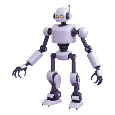 robot with mechanical arms sticker