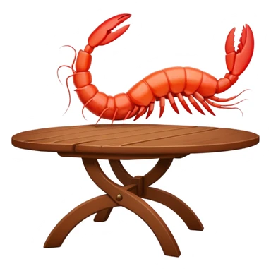 Prawns kicking a table sticker