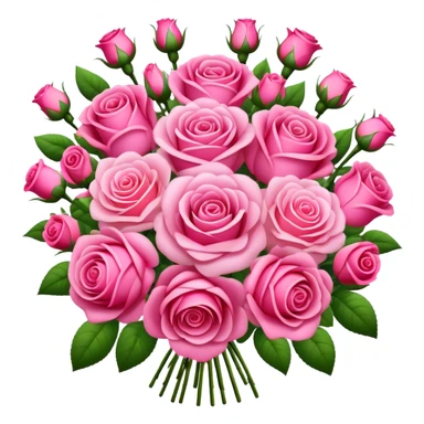Huge pink flower bouquet with different flowers and pink tones and roses sticker