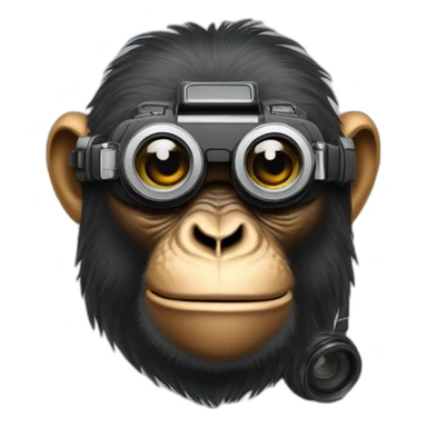 ape with camera goggles sticker
