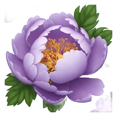 blue peony sticker