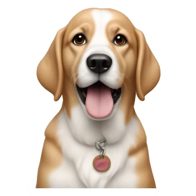 realistic dog with blurred backdrop sticker