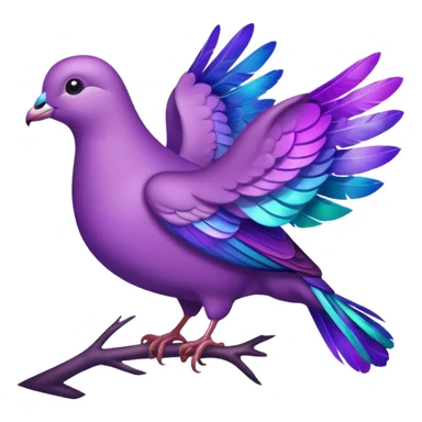Purple dove sticker