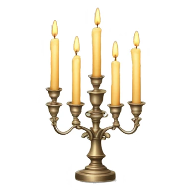 Vintage candelabra with three candles  sticker