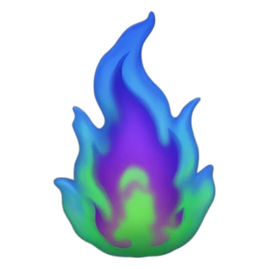 green blue and purple fire sticker
