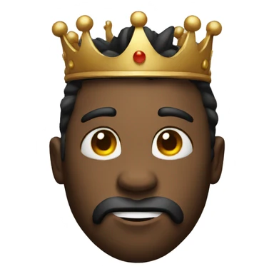 black horned emoji face with crown  sticker