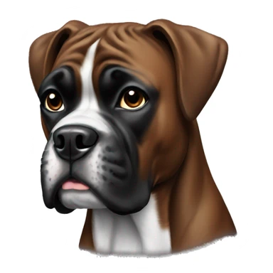 black boxer dog  sticker